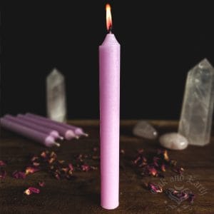 pink chime candle, spell candles, witch candles, australian witchcraft supplies, adelaide witchcraft shop, folk herbalism australia, australian herbalism, pagan supplies, herbal supplies, wicca supplies