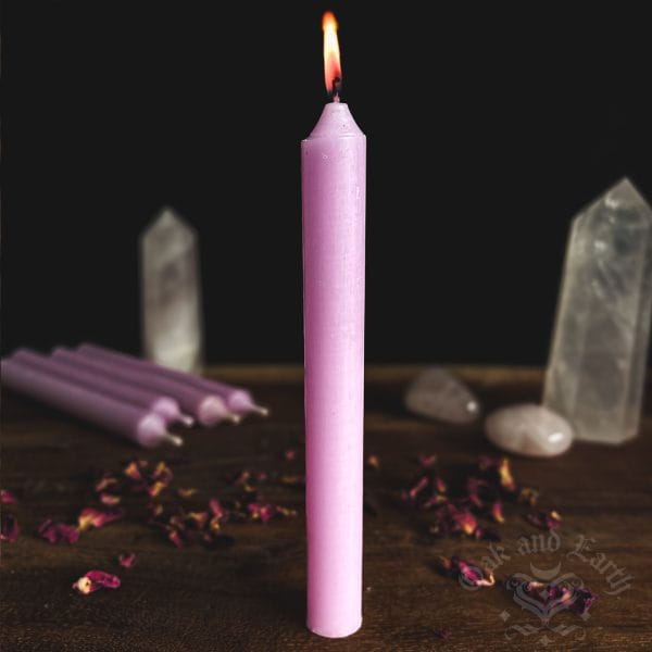 pink chime candle, spell candles, witch candles, australian witchcraft supplies, adelaide witchcraft shop, folk herbalism australia, australian herbalism, pagan supplies, herbal supplies, wicca supplies
