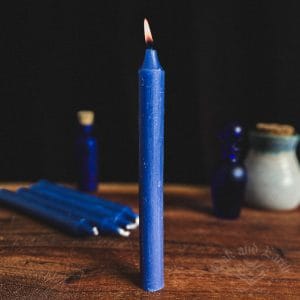 blue chime candle, spell candles, witch candles, australian witchcraft supplies, adelaide witchcraft shop, folk herbalism australia, australian herbalism, pagan supplies, herbal supplies, wicca supplies
