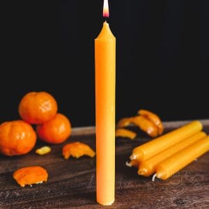 orange chime candle, spell candles, witch candles, australian witchcraft supplies, adelaide witchcraft shop, folk herbalism australia, australian herbalism, pagan supplies, herbal supplies, wicca supplies