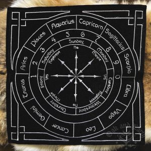 Astrology Divination Mat, pendulum australia, australian witchcraft supplies, adelaide witchcraft shop, folk herbalism australia, australian psychics, pagan supplies, tarot supplies, wicca supplies