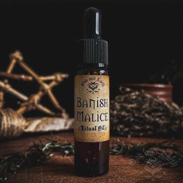 banish malice ritual oil, spell oils, witchcraft oils, viking supplies australia, shaman supplies australia, pagan supplies australia, australian witchcraft supplies, adelaide witchcraft shop, witches australia, australian paganism, pagan supplies, witchcraft supplies, wicca supplies