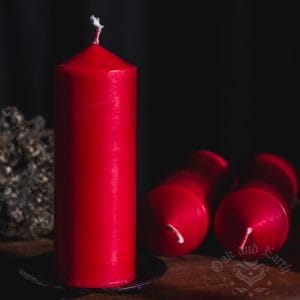 red altar candle, spell candles, witch candles, australian witchcraft supplies, adelaide witchcraft shop, folk herbalism australia, australian herbalism, pagan supplies, herbal supplies, wicca supplies