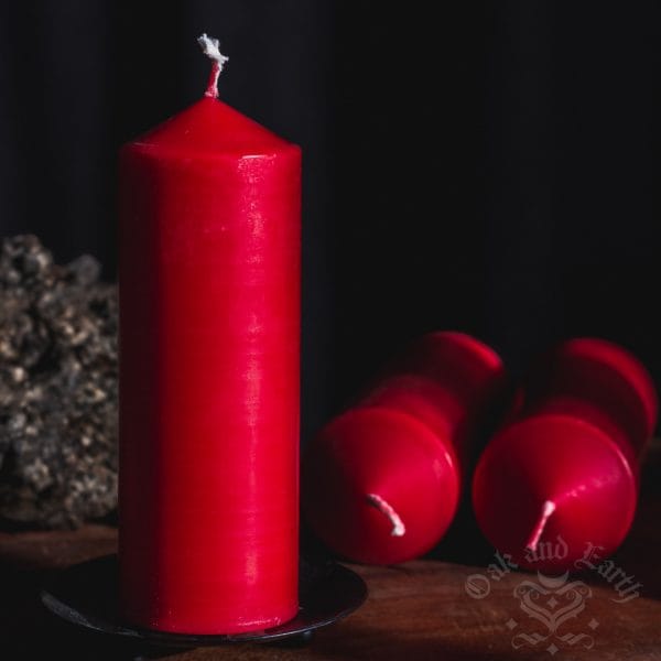 red altar candle, spell candles, witch candles, australian witchcraft supplies, adelaide witchcraft shop, folk herbalism australia, australian herbalism, pagan supplies, herbal supplies, wicca supplies