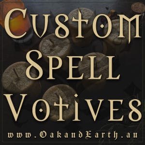 custom spell votive, spell candle custom, witches spell candle, australian witchcraft supplies, australian witchcraft coven, pagan supplies, adelaide witchcraft store, witchcraft shop australia, wiccan supplies, ritual supplies, pagan supplies, wicca supplies